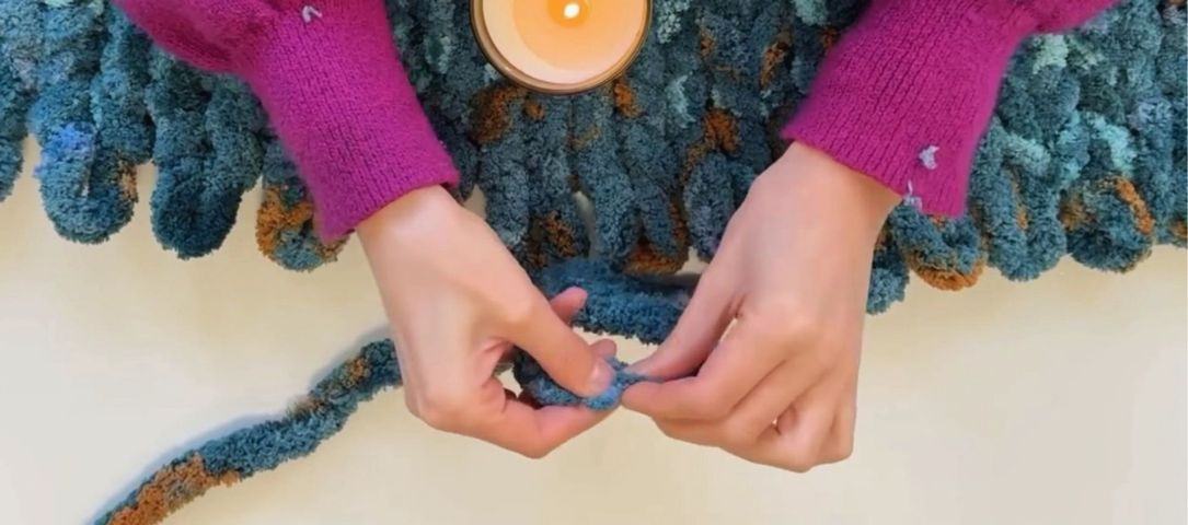 5 sposobów na łączenie grubej włóczki chenille.