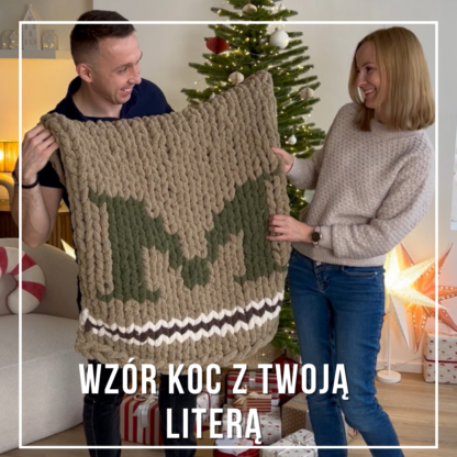 Wzór na koc z literką